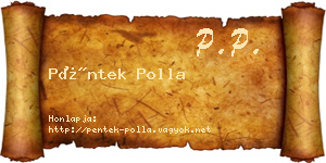 Péntek Polla névjegykártya